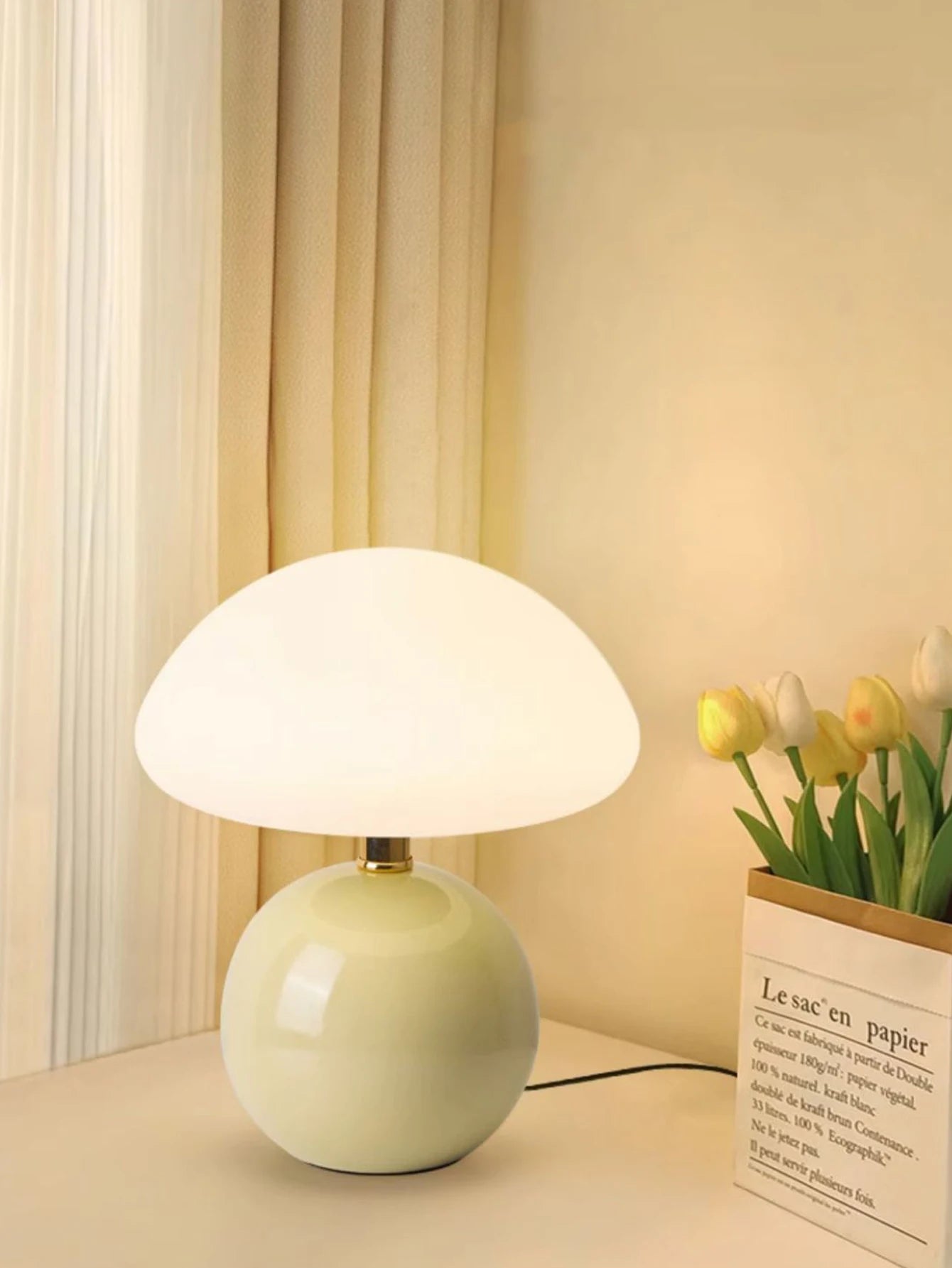 Led table lamp for bedroom Lamp bedside table White/pink/red/beige/orange stromatolite moon desk Mood light Room decorating item