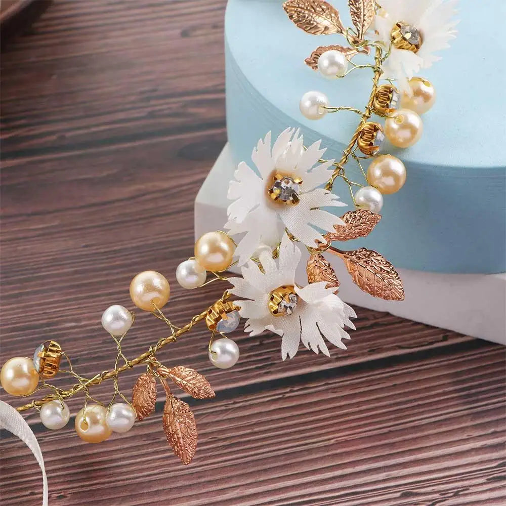 Ribbon Daisy Flower Bridal Hairband Tiaras Headband Garlands