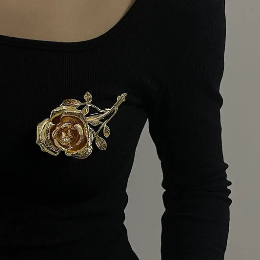 Flower Fairy Rose Brooches Bangle Collar Pin Bouquet Open Bracelet Alloy Jewelry Accessories Banquet Clothes Pin Friends Gift