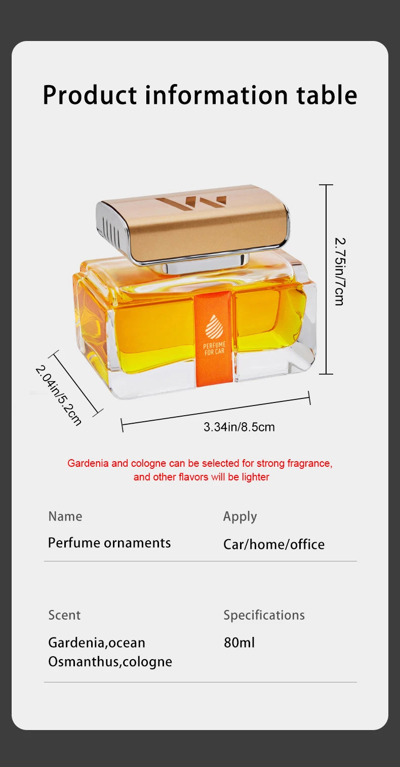 Car Perfume Car Air Freshener Smell Aromatherapy Long Lasting Fragrance Deodorizing Car Ornaments Accessories New
