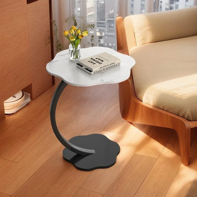 Coffee Tables Light Luxury Side Table Round Flower Bedside Table Bedside Home Study Desk Auxiliary Desk Living Room Furniture (Free Shipping) 💝💖🌹 (Free Shipping) 💝💖🌹