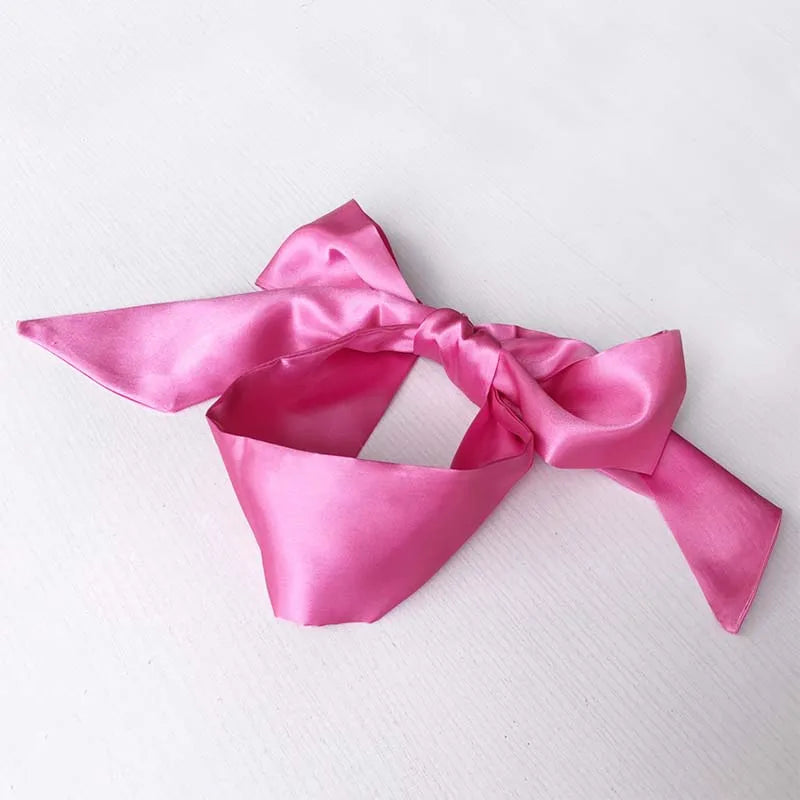 Erotic Eye Mask Self Bondage Savour Eye Patches Cute Blindfold Silk Ribbon Satin Silk Sleep Mask Sexy For Women Gift 1.5M