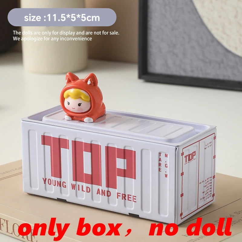 Creative Multifunctional Desktop Office Organizer Compact Iron Organizer Desk Metal Organizer Mini Storage Boxes