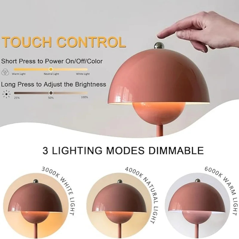 Rechargeable flower bud table lamp, ambient lamp, bedroom modern simple and atmospheric table lamp, decorative lamp (Free Shipping) 💝💖🌹 (Free Shipping) 💝💖🌹