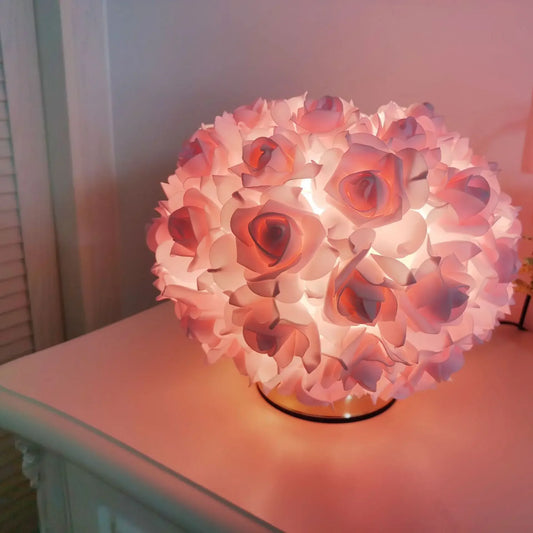 Nordic Rose Flower Bouquet Table Lamps Romantic Bedside Night Lights Wedding Decoration (Free Shipping) 💝💖🌹 (Free Shipping) 💝💖🌹