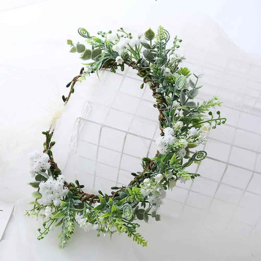 Costume Cosplay Fairy Flower Leaf Headbands Photoshoot Simulated Elven Princess Tiara Black Flower Antler Crown for Women Girls