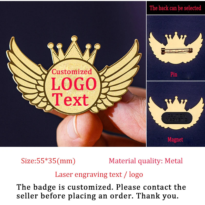 Badges Professional Custom Magnet Metal Badge Brooch Cartoon Creative Customized Metal LOGO DIY Pins Accessories Custom Gift