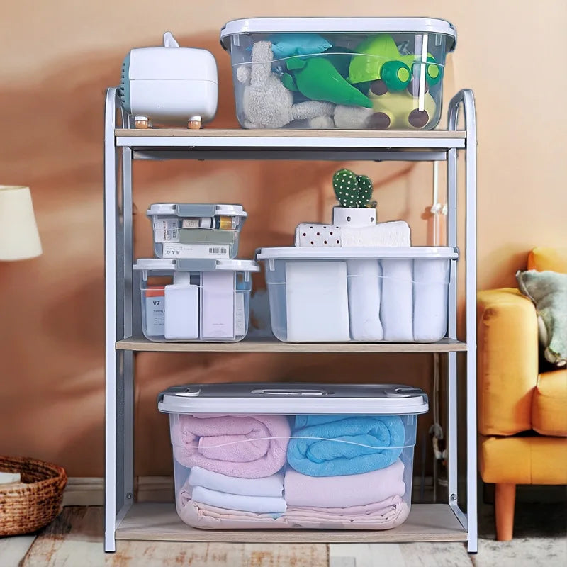 [Clear Plastic Storage Box] with Snap-Lock Lid | Square Organizer for Home,Toys,Snacks,Clothes & Bedding|Multi-Purpose Container