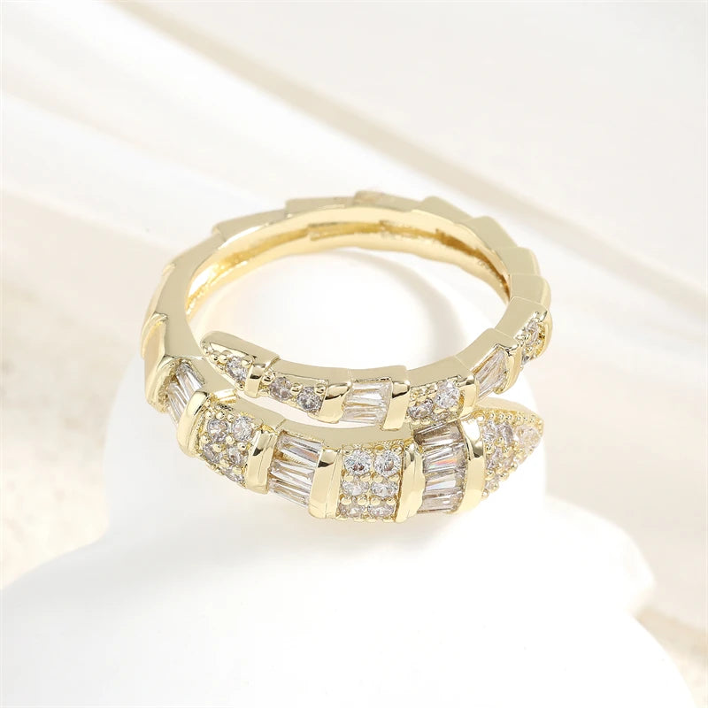 Gorgeous Gold Filled Ring with Melee Gems