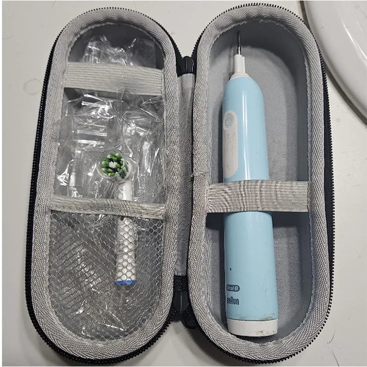 Electric Toothbrush Travel Accessories - Portable Storage Box with Accessory Compartment - Shockproof Storage - Includes Toothbr