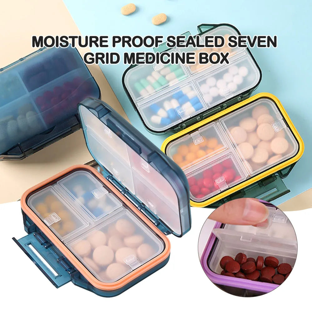 Органайзер Organizador Pill Storage Box Portable Medicines Dispenser Large Sealer Travel Tablet Storage Case Container Organizer
