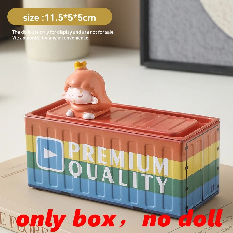 Creative Multifunctional Desktop Office Organizer Compact Iron Organizer Desk Metal Organizer Mini Storage Boxes