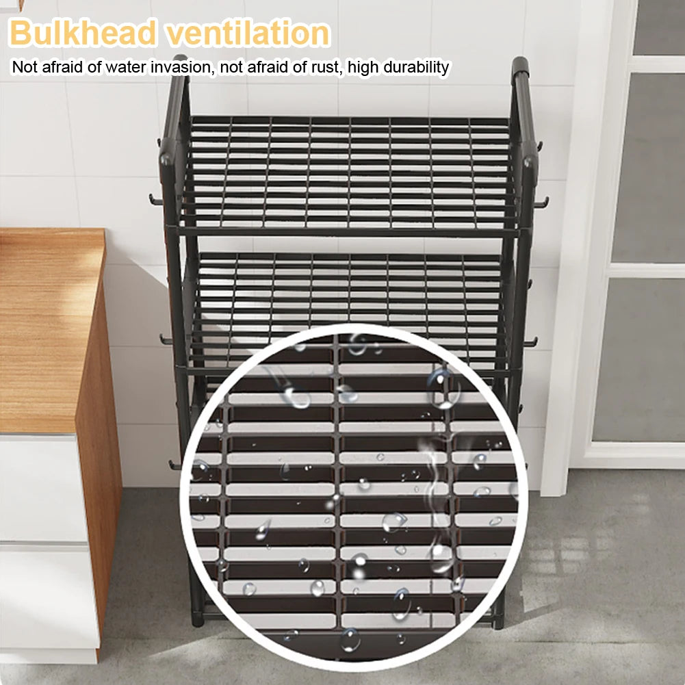 5 Tier Storage Shelf 66 Lbs Capacity Storage Shelves Adjustable Standing Shelf for Kitchen Pantry Closet Bathroom Laundry Garage