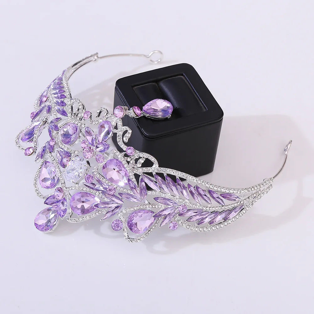 Luxury Wedding Crown for Bride Tiaras Rhinestone Hair Jewelry Gifts Crystal Hair Accessories Women Headband Bridal Headwear (Free Shipping) 💝🌹💖