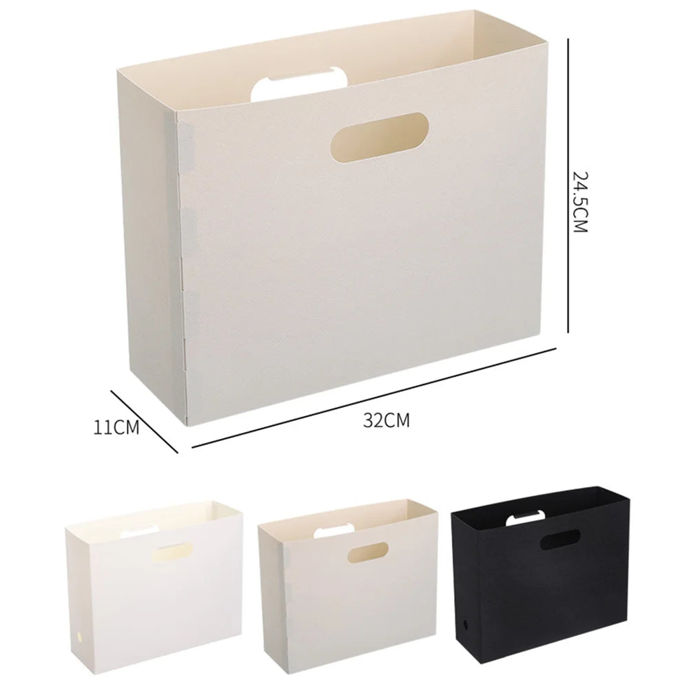 Office Document File Storage Box Folding Desktop Organizer Multi-functional Books Sundries Sorting Storage Rack Office Supplies