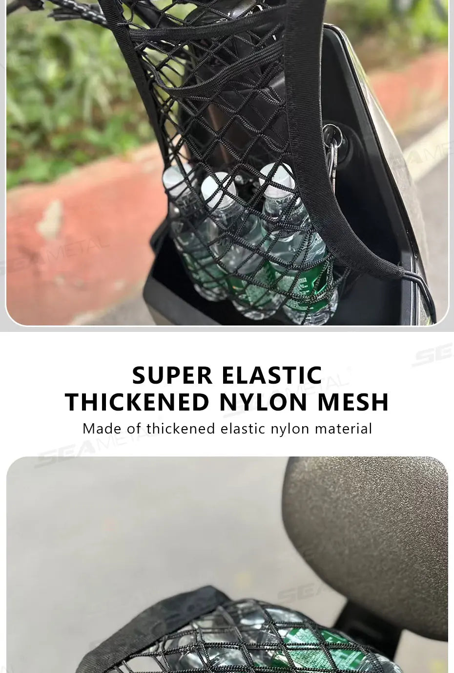 (Storage Net) 🔗 High Elastic ✨  3 Connects For Personal Use, Cars, Bicycle's, Motorcycles, Scooters, etc.