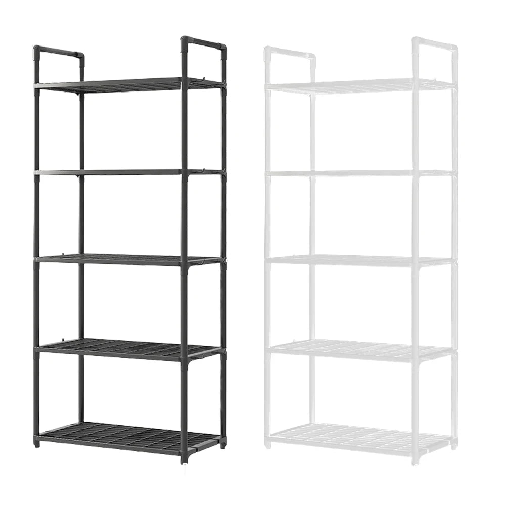 5 Tier Storage Shelf 66 Lbs Capacity Storage Shelves Adjustable Standing Shelf for Kitchen Pantry Closet Bathroom Laundry Garage