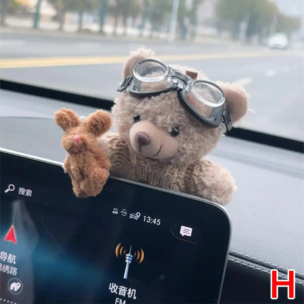 Car Internet Celebrity Accessorie Used For Car Gear Shift Decoration Cute Turn Signal Dolls Wiper Dolls Rearview Mirror Ornament