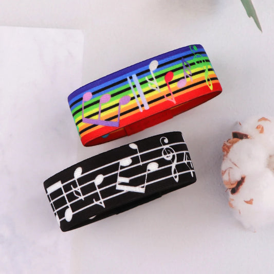 Rainbow Bracelet For Women Men Musical Notes Elastic Sports Wristband Fashion Bangles Jewelry Accessories Gifts