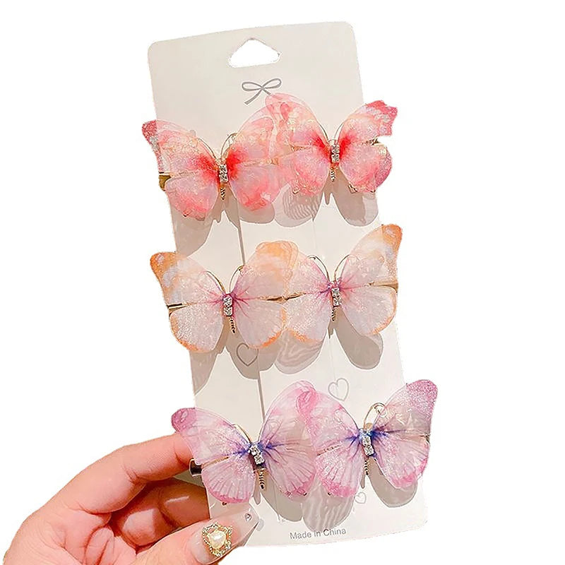 Colorful Butterfly Hairpins Random Girl Hair Clips Women Sweet Rainbow Barrettes Fashion Hair Accessories Ornament