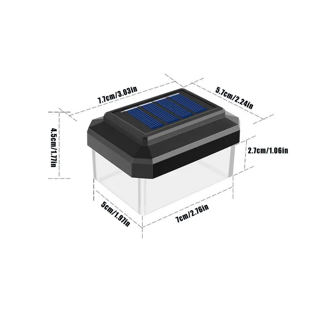 Fence Post Solar Lights Waterproof Modern Lamp Decoration Fence Deck Lights For Outdoor Garden Patio Porch Yard Driveway Walkway