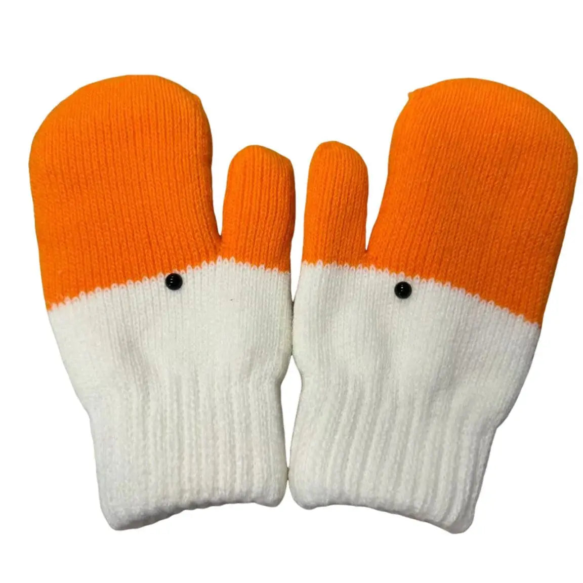 Creative Quirky Gloves Big Goose Woolen Gloves with Fingers Women's Winter Warm Plush Thick Anti Cold Gloves Cute Couple