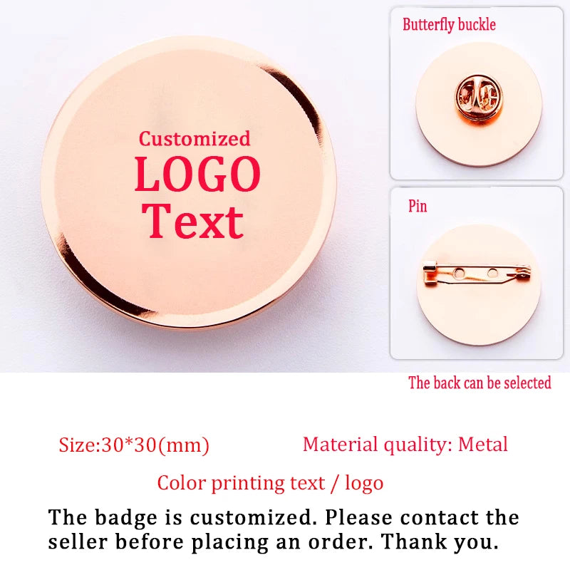 Badges Professional Custom Magnet Metal Badge Brooch Cartoon Creative Customized Metal LOGO DIY Pins Accessories Custom Gift