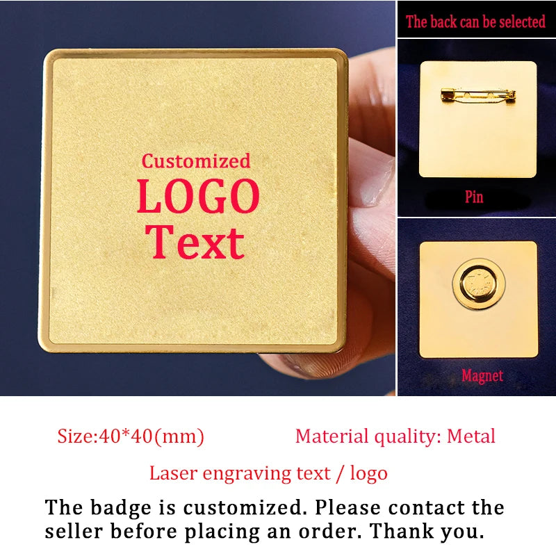 Badges Professional Custom Magnet Metal Badge Brooch Cartoon Creative Customized Metal LOGO DIY Pins Accessories Custom Gift