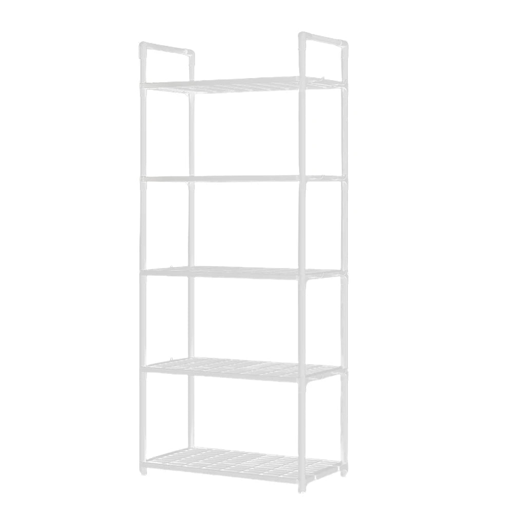 5 Tier Storage Shelf 66 Lbs Capacity Storage Shelves Adjustable Standing Shelf for Kitchen Pantry Closet Bathroom Laundry Garage