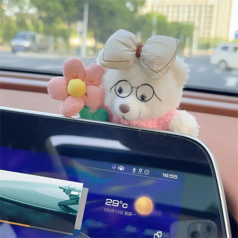 Car Internet Celebrity Accessorie Used For Car Gear Shift Decoration Cute Turn Signal Dolls Wiper Dolls Rearview Mirror Ornament