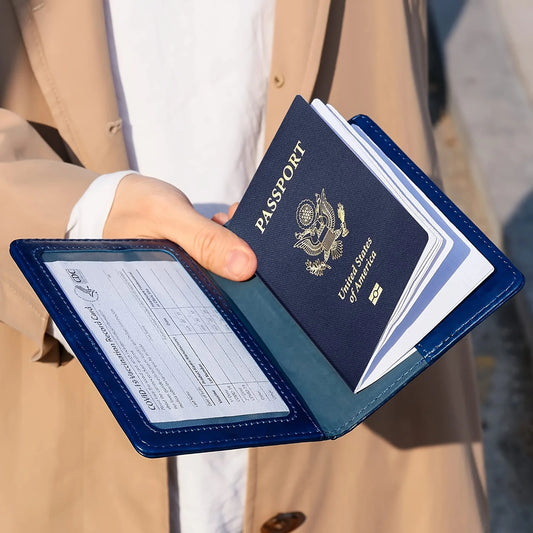 Passport Holder 👍 (Wallet Cover) 🎁 Travel Essentials 🚙 RFID Blocking💯 Leather Style!✅