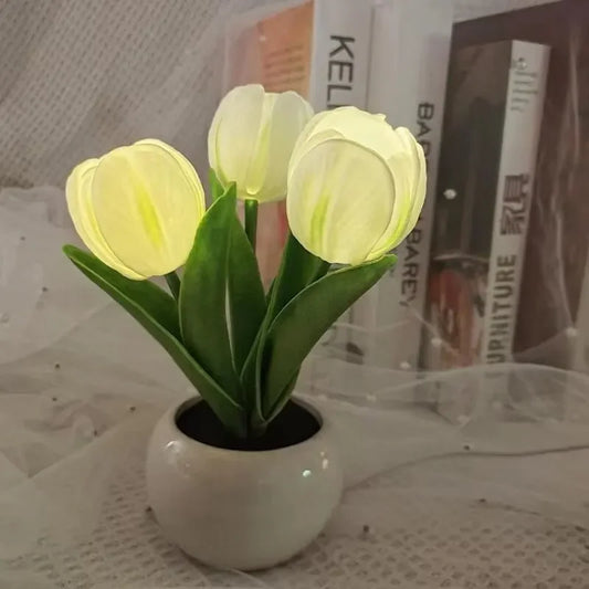 Tulip Table Lamp LED Bedside Lamp Simulation Flower Bouquet Bedroom Bedside Romantic Atmosphere Birthday Gift Home Decoration (Free Shipping) 💝💖🌹 (Free Shipping) 💝💖🌹