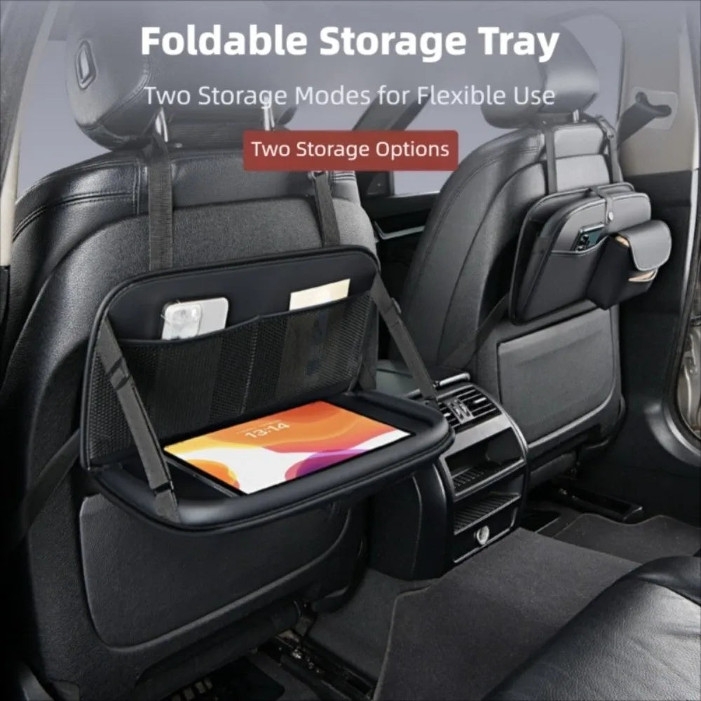 Food Tray Car Back Seat Tray Large Capacity Folding Foldable Car Backseat Table Save space Durable Car Work Dining Table