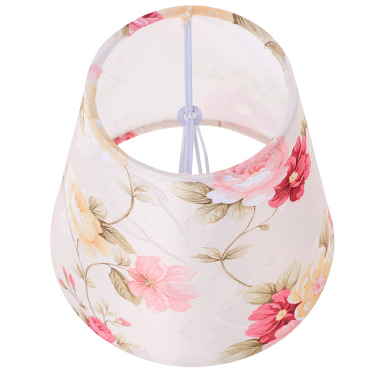 Pastoral Flower Lamp Shade Elegant Fabric Pendant Light For Bedroom Living Room Easy Install table lamp shade table lampshade
