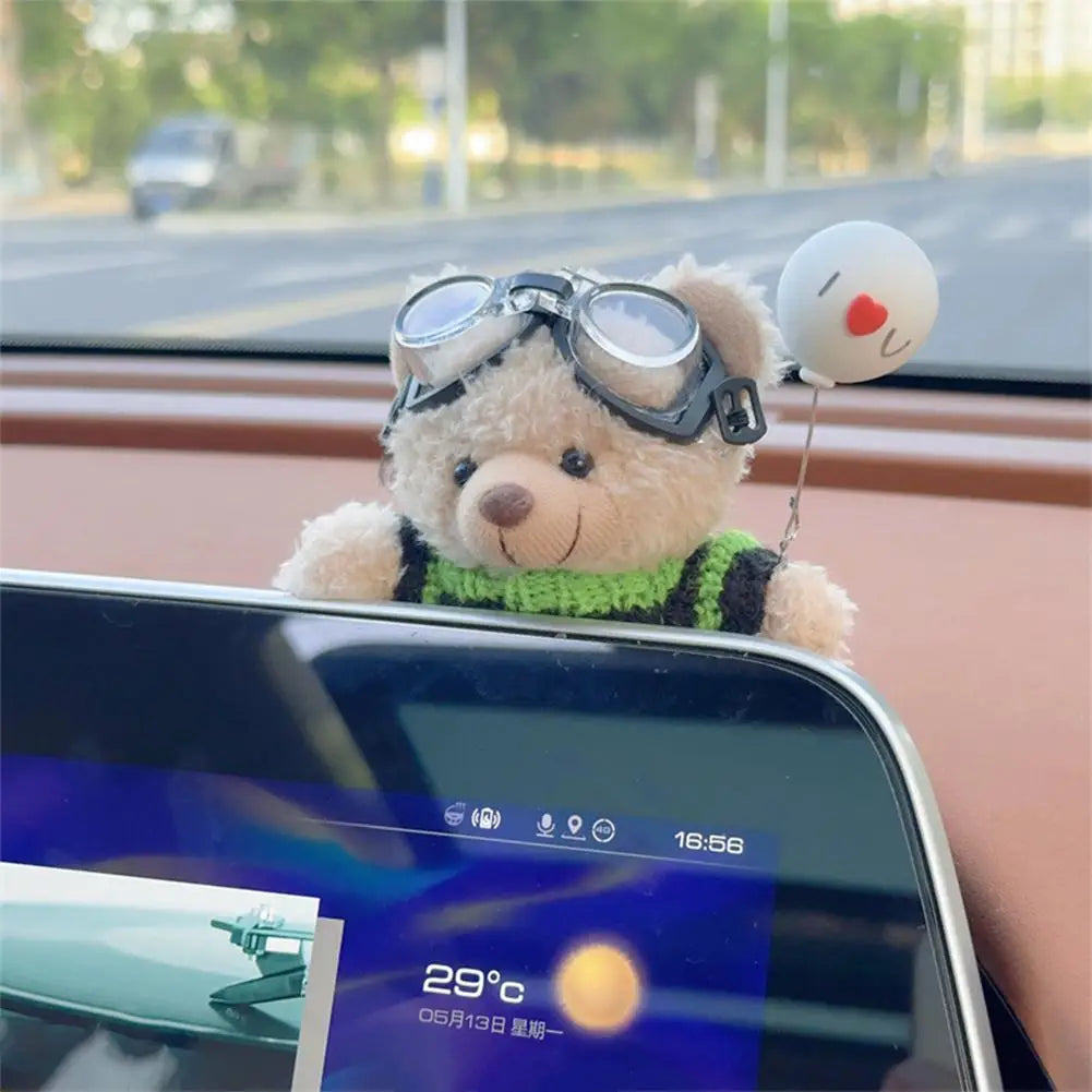 Car Internet Celebrity Accessorie Used For Car Gear Shift Decoration Cute Turn Signal Dolls Wiper Dolls Rearview Mirror Ornament