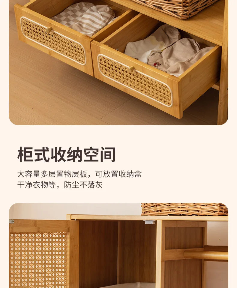 Display Wardrobe Single Sliding Door Wardrobe Closet Clothes Storage Cabinet Bedroom Room Set Wooden Locker Coat Household Items