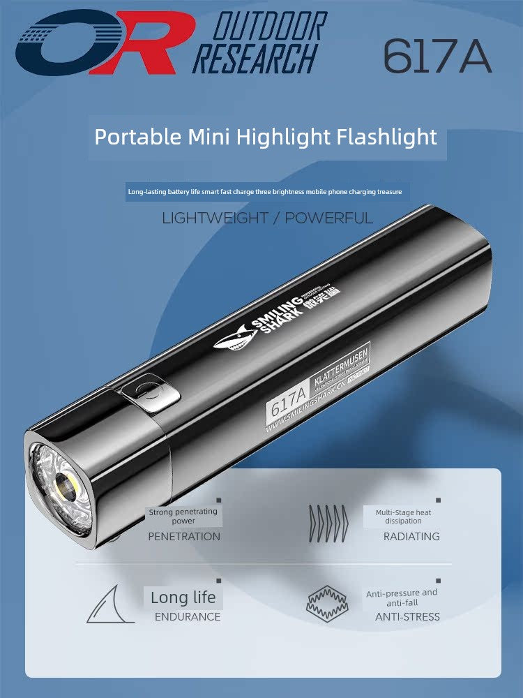 Power Torch Small Ultra-Long Life Battery Portable Remote Mini Charging Super Bright Outdoor Xenon Lamp Led for Students