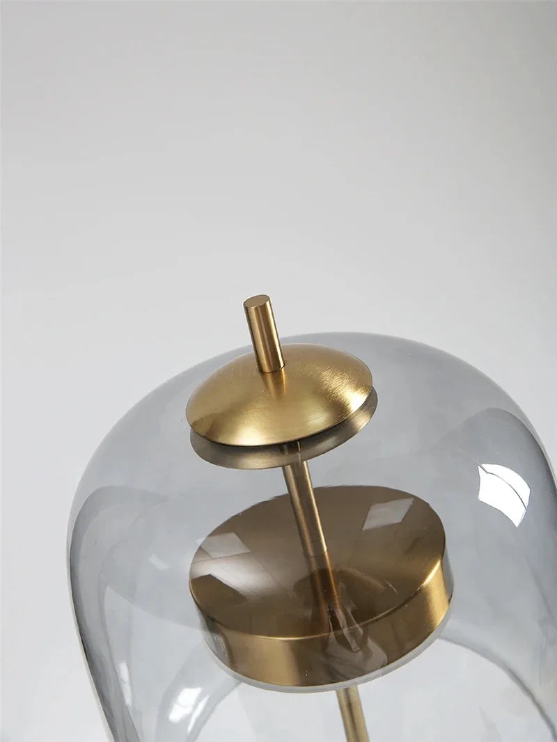 Modern Glass Lampshade Led Table Lamp Simple Bedroom Bedside Desk Lights Nordic Creative Designer Glass Home Decor Table Lamps