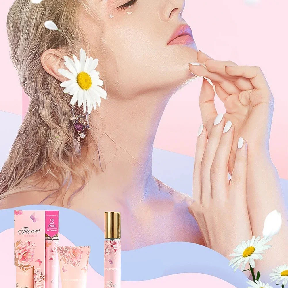 2pcs/set  Long Lasting Fragrance Moisturizing Body Cream Christmas Women's Body Lotion Plant Fruit Scent Fragrance Body Mist