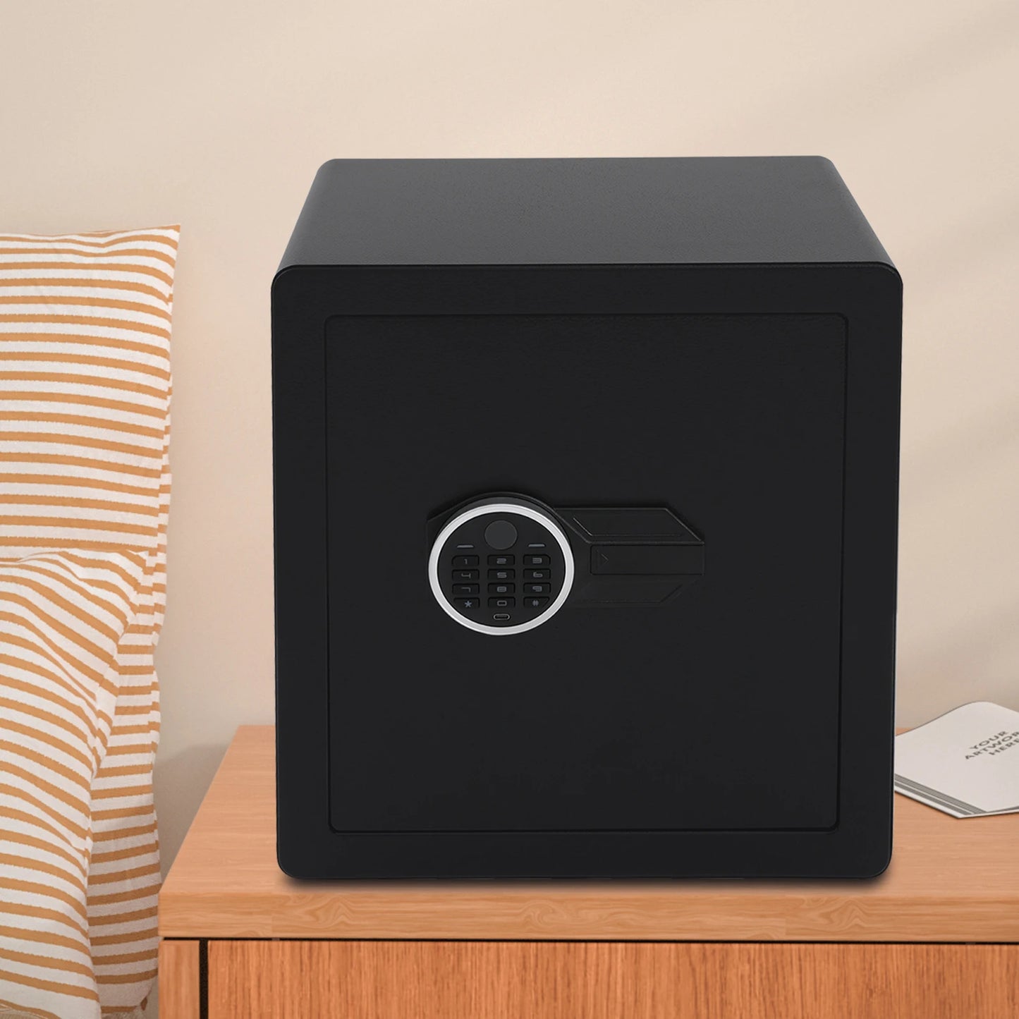 Electronic Furniture Safe with Combination Lock Digital Wall Safe Box Safe for Home