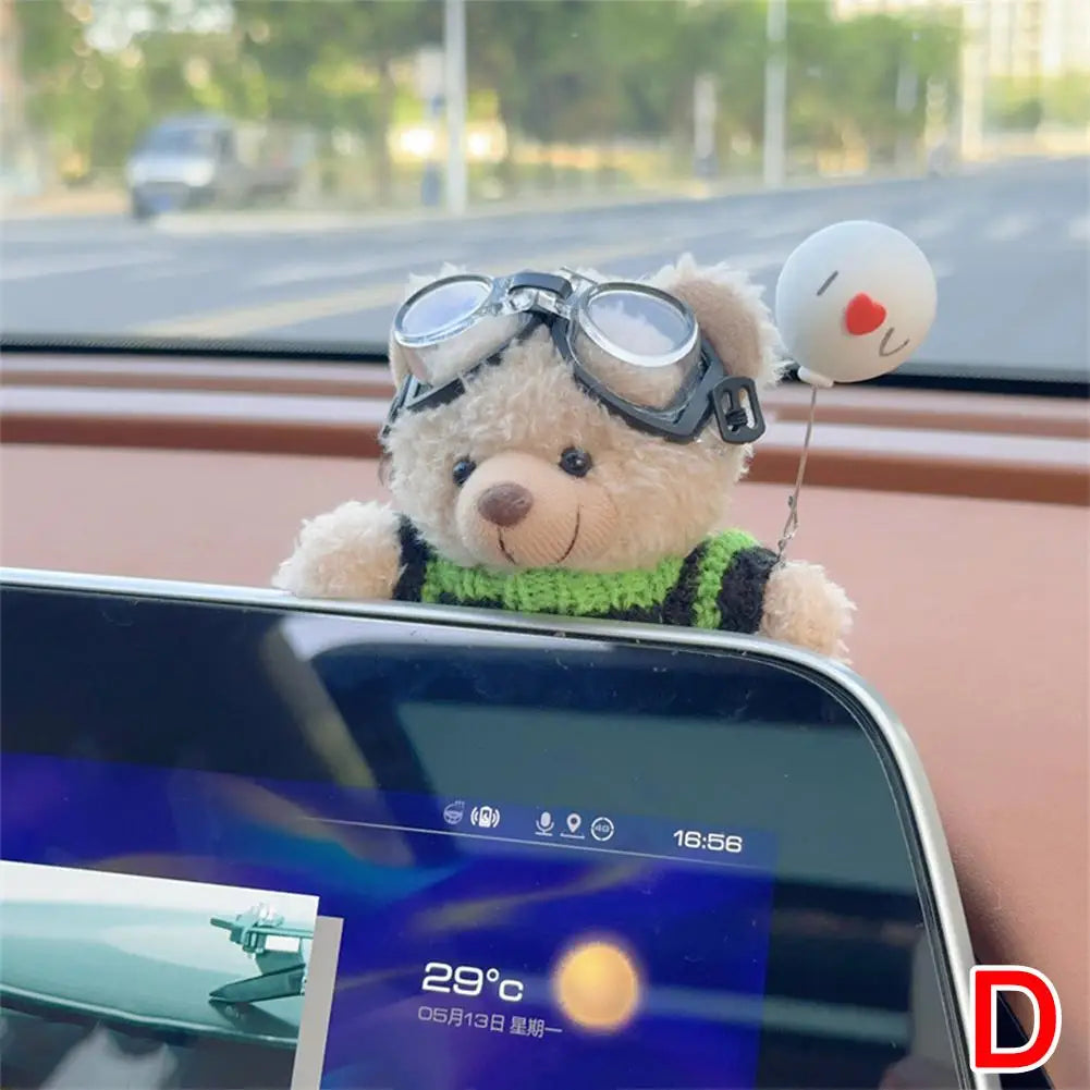 Car Internet Celebrity Accessorie Used For Car Gear Shift Decoration Cute Turn Signal Dolls Wiper Dolls Rearview Mirror Ornament