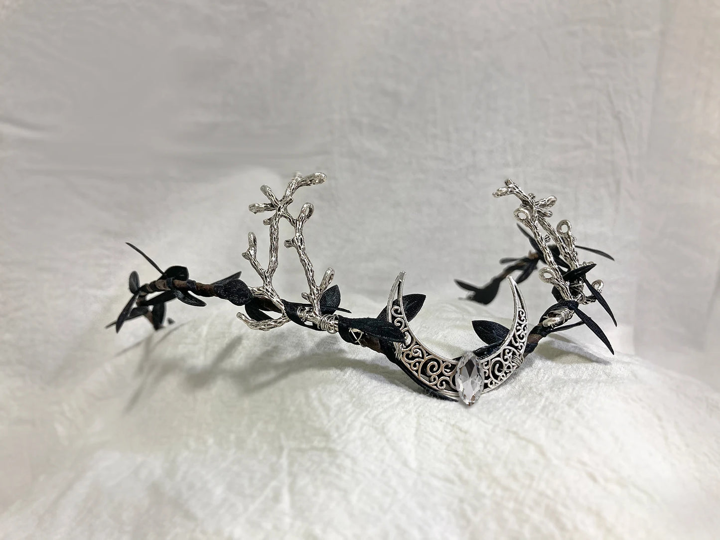 Fairy Crown Elf Tiara Crown For Women Wedding Tiara Bride Flower Girl Crown Fairy Costume Circlet Floral Hair Wreath Renaissance