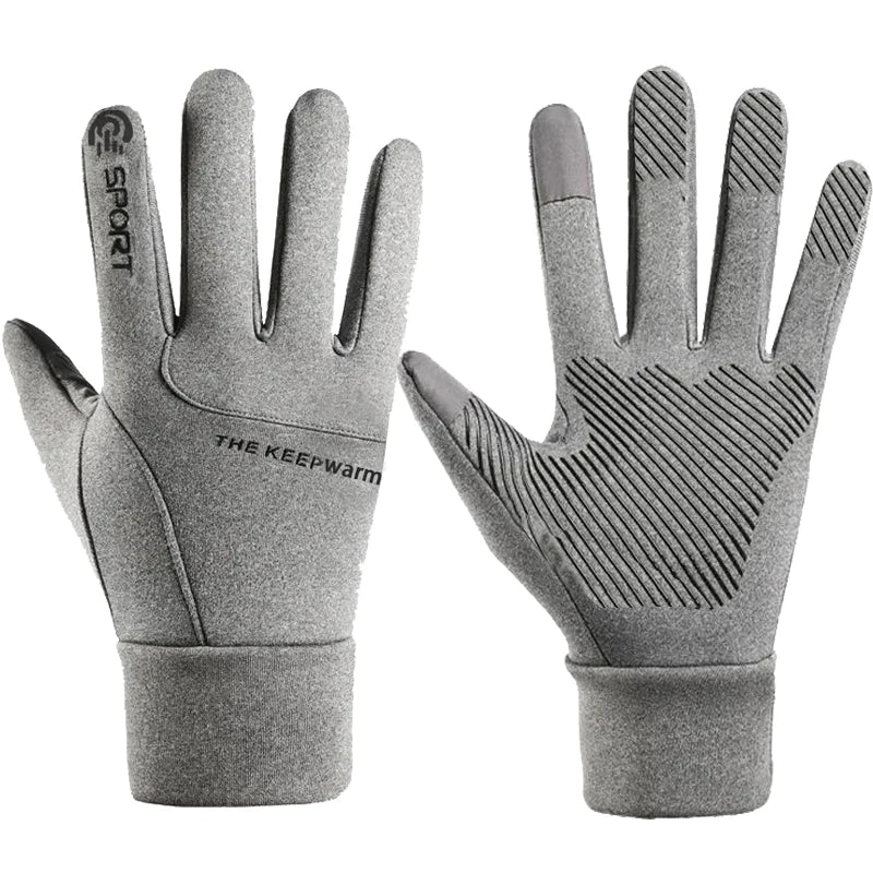 Winter Warm Gloves for Men, Waterproof, Touch Screen, Cycling, Sports, Outdoor, Fleece-Lined, Skiing, Non-Slip, Motorcycle Gloves