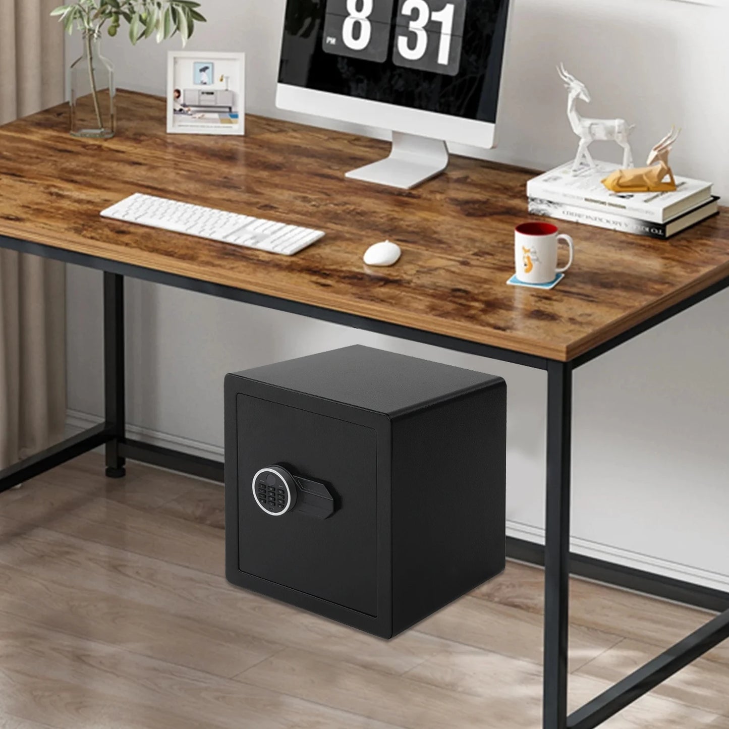 Electronic Furniture Safe with Combination Lock Digital Wall Safe Box Safe for Home