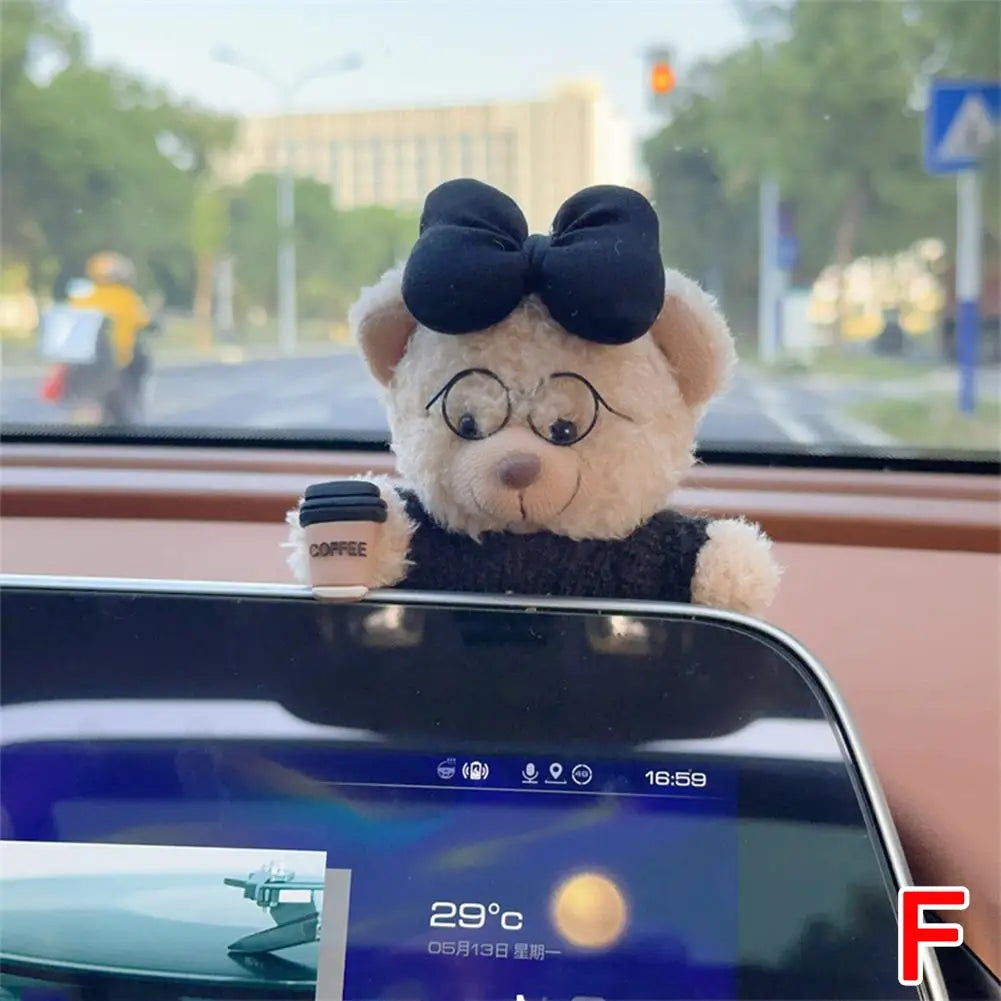 Car Internet Celebrity Accessorie Used For Car Gear Shift Decoration Cute Turn Signal Dolls Wiper Dolls Rearview Mirror Ornament