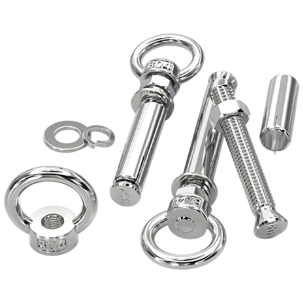 Eye Screws 304 Stainless Steel Construction Sites 100mm 15 Sizes Available Complete Size Range Lengthened Design