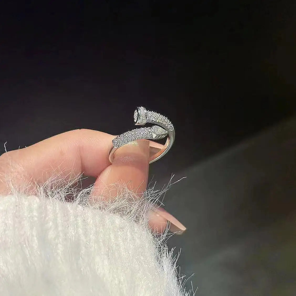 Gorgeous Gold Filled Ring with Melee Gems