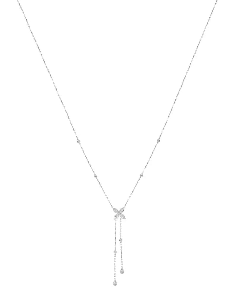 EFFYÂ® Diamond Flower 18" Lariat Necklace (3/4 Ct. T.W.) in 14K White Gold