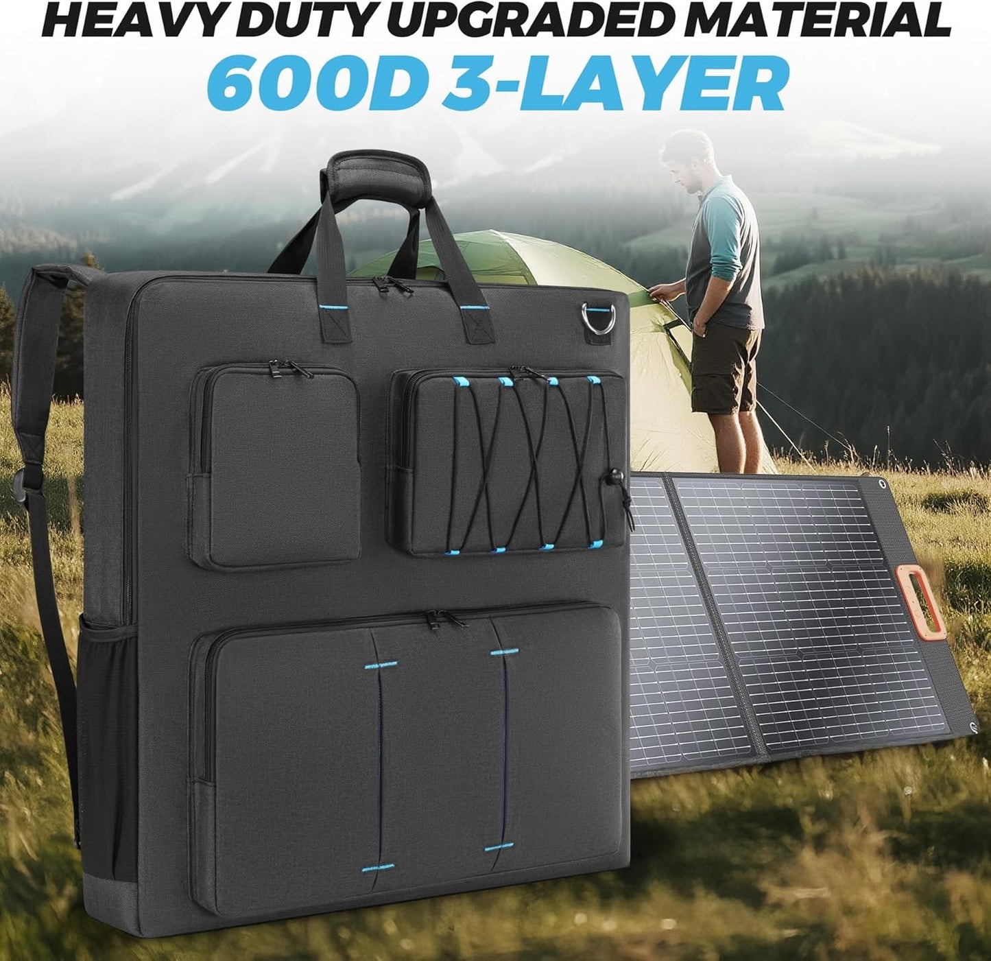 Travel Carrying Case Compatible with Jackery& BLUETTI& Anker 100W 200W and GRECE