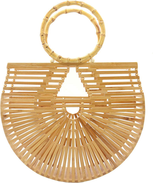 Womens Bamboo Handbags Handmade Purses Tote Bag